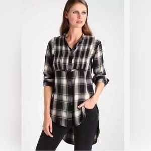 Ralph Lauren Denim & Supply Women’s Pop-over High to Low Plaid Tunic Top SzS